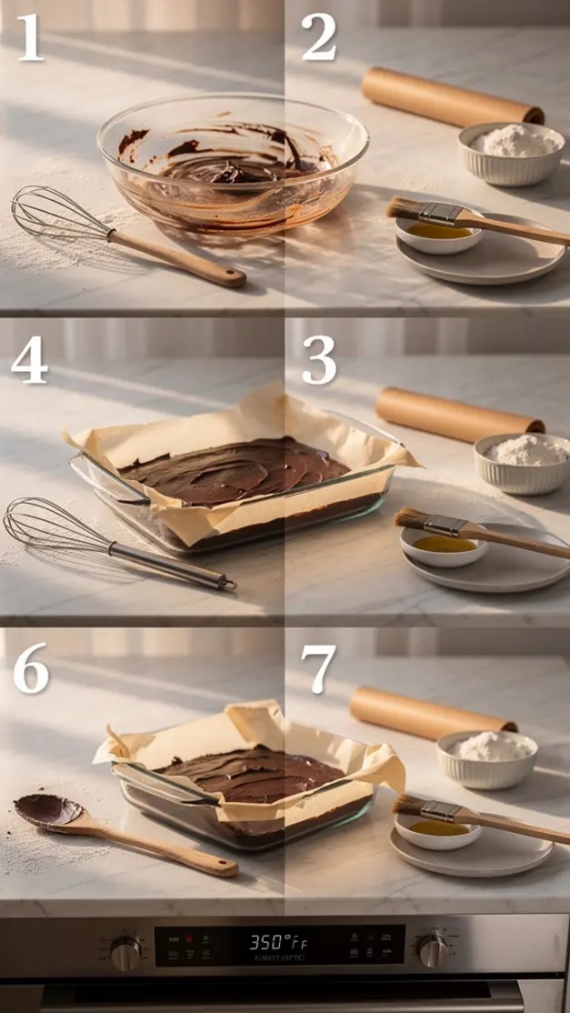 Step-by-step process for Biscoff Brownies Recipe