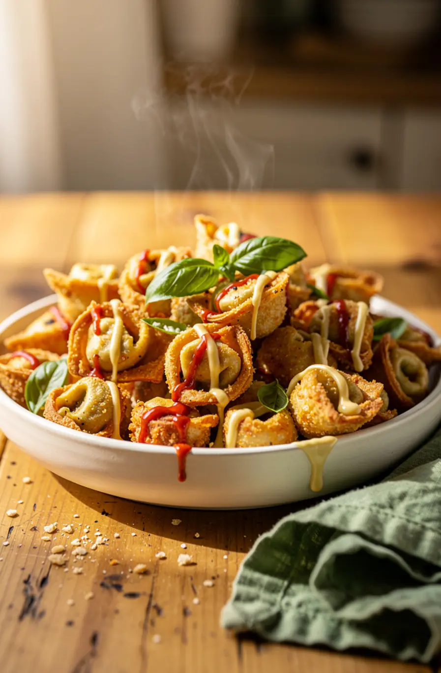 Crispy Tortellini Party Snacks Recipe – finished dish