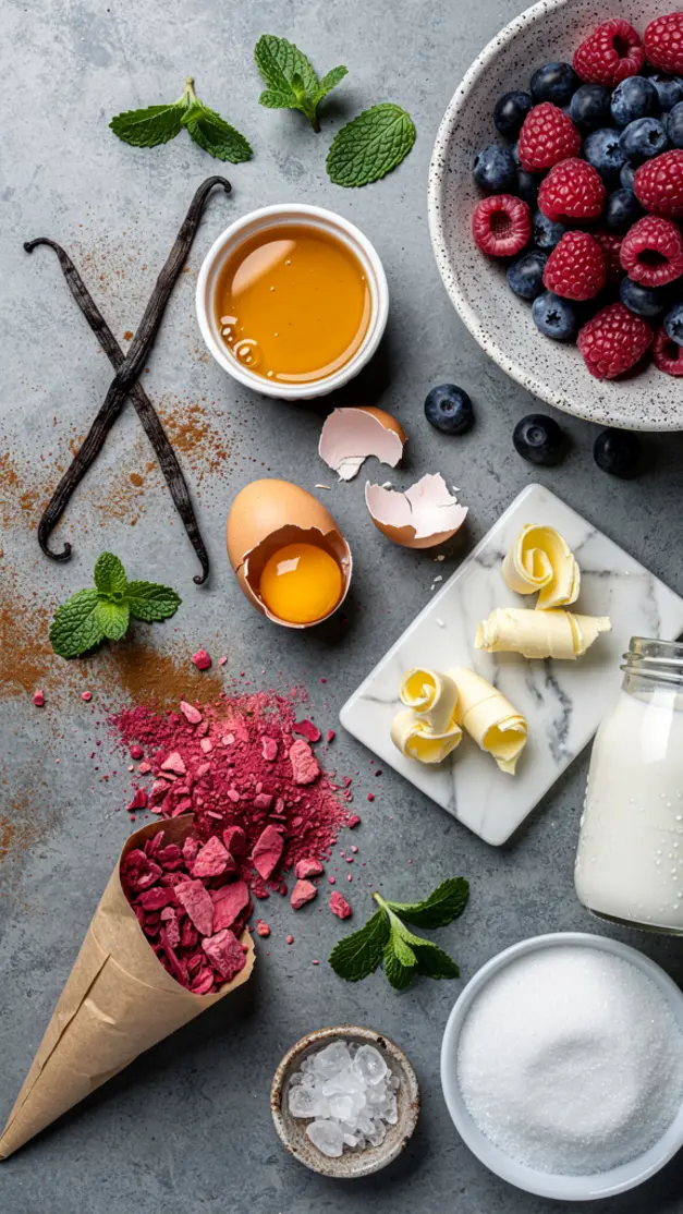 Ingredients for 4th Of July Firecracker Ice Cream Sandwiches Recipe (Red White & Blue)