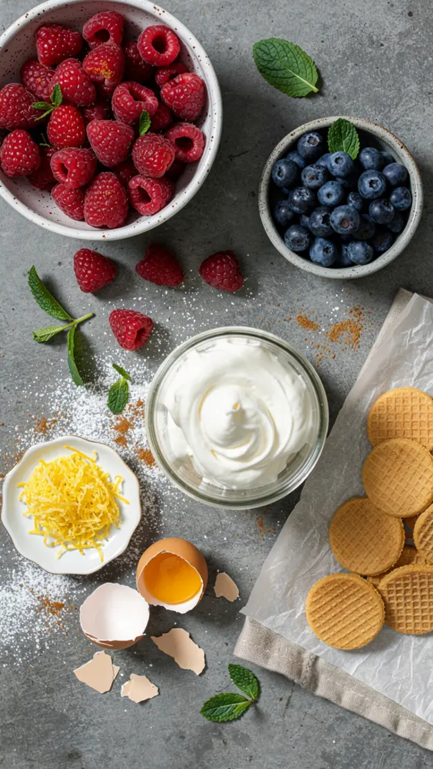 Ingredients for 4th Of July Red White & Blue Trifle Recipe (No-Bake, 20 Minutes)