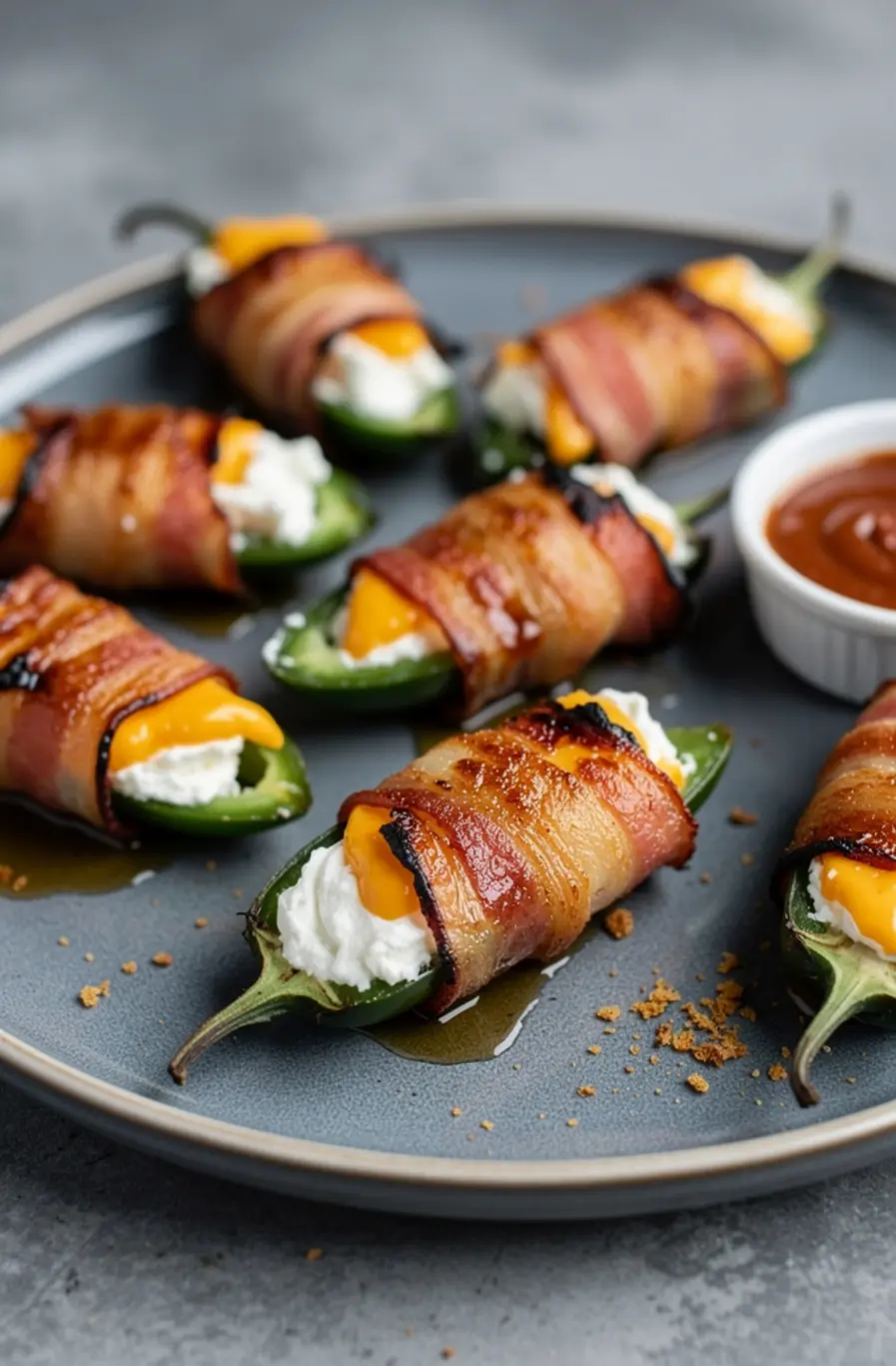 4th of July Bacon-Wrapped Jalapeño Popper Bites Recipe – finished dish