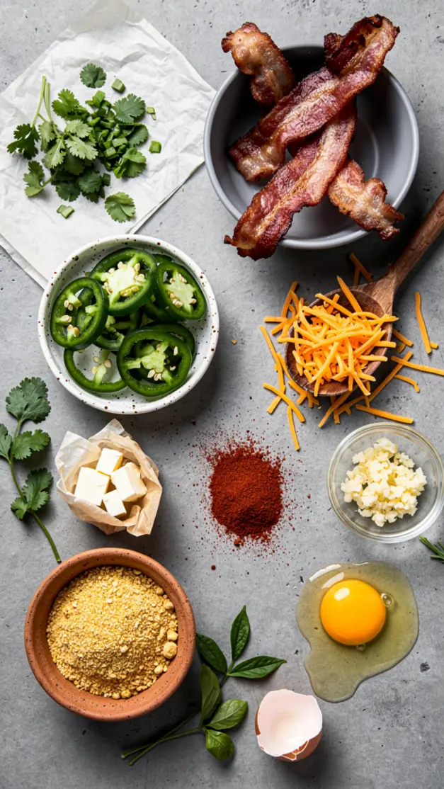 Ingredients for 4th of July Bacon-Wrapped Jalapeño Popper Bites Recipe