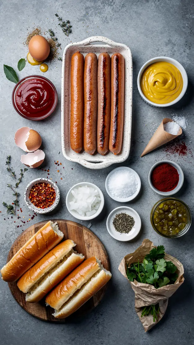 Ingredients for 4th of July Firecracker Hot Dogs Recipe