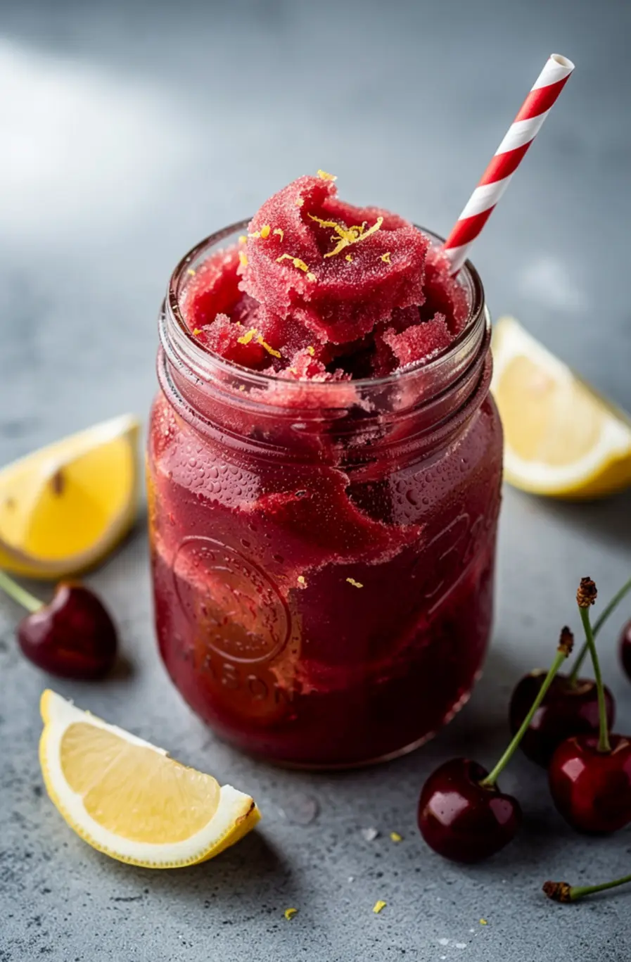 Cherry Lemonade Slushie Recipe (No Machine, 3 Ingredients) – finished dish