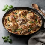 Creamy Tuscan Chicken Orzo Recipe (One Pan, 30 Minutes), easy Creamy Tuscan Chicken Orzo Recipe, homemade Tuscan chicken orzo, best one pan chicken orzo recipe, how to make Creamy Tuscan Chicken Orzo