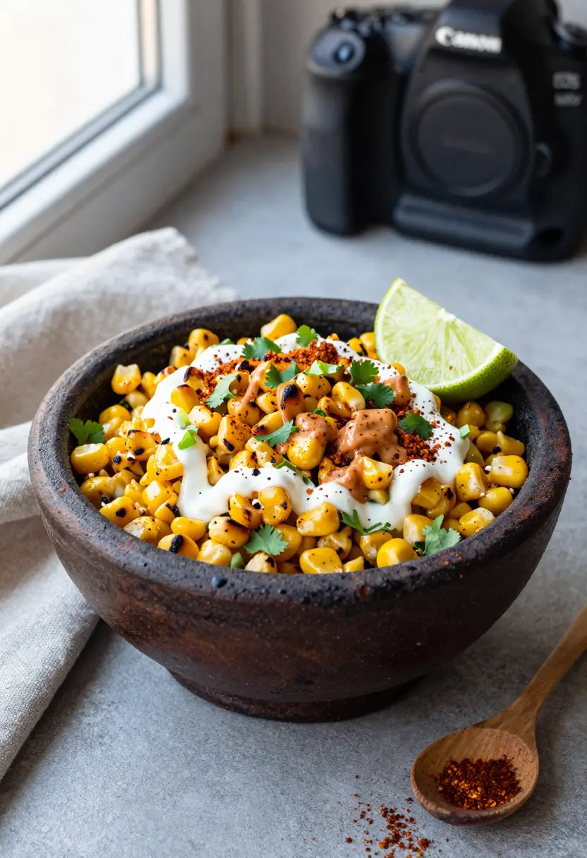 Grilled Street Corn Salad Recipe (Mexican Esquites Off the Cob) – finished dish