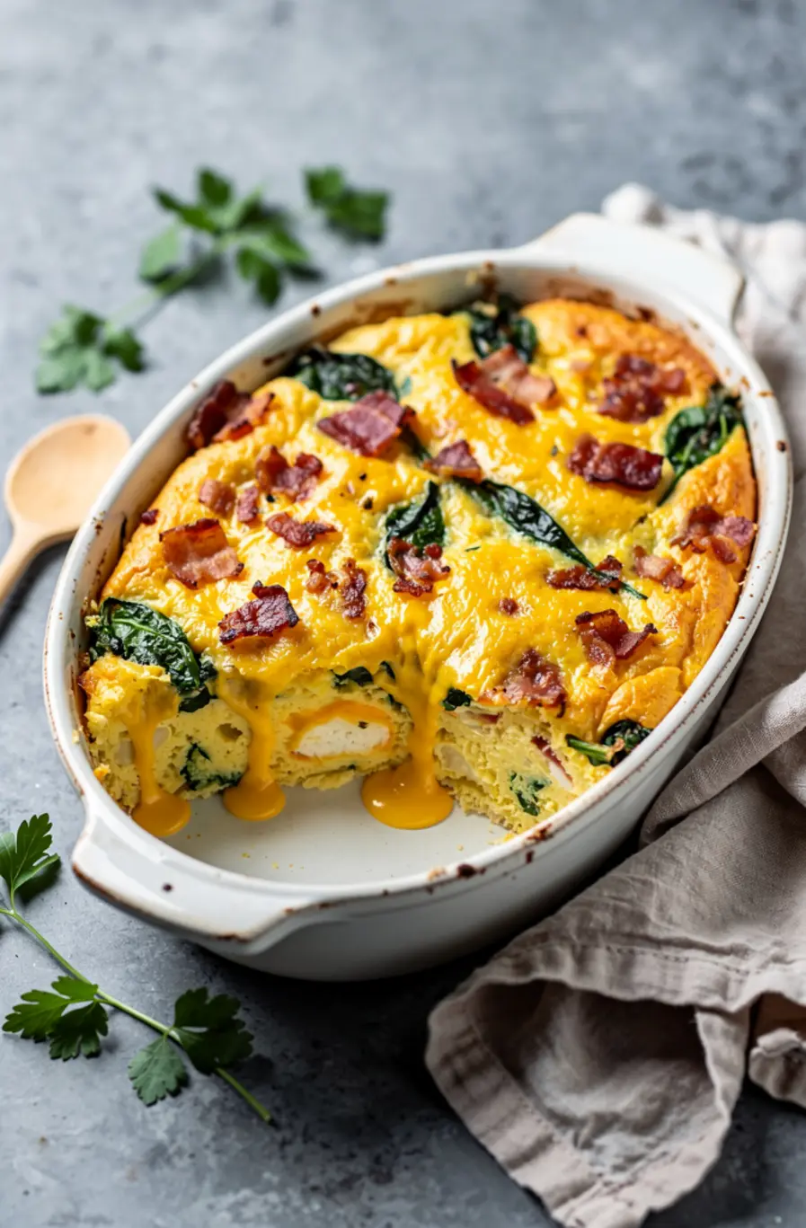 Keto Breakfast Casserole Recipe – finished dish
