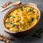 keto breakfast casserole, low carb breakfast casserole, sausage breakfast casserole, easy keto breakfast, cheesy breakfast casserole