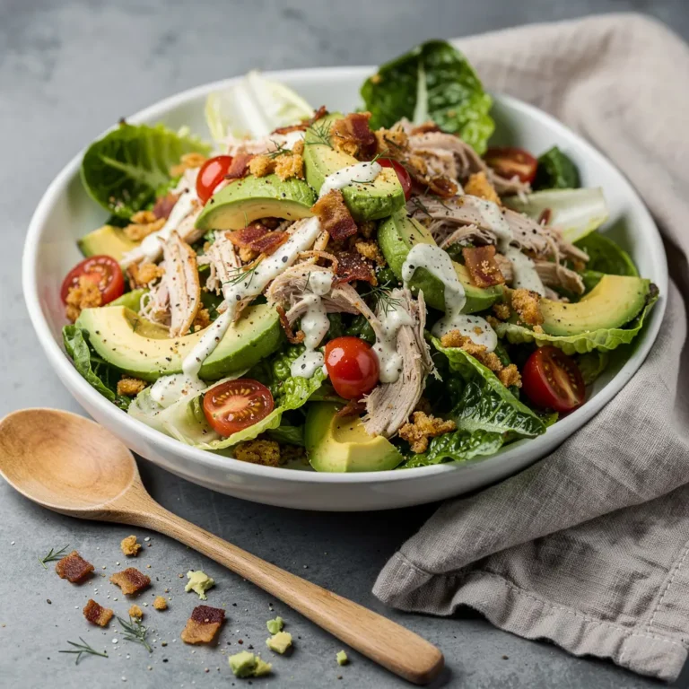 keto chicken bacon ranch salad, low carb chicken salad, keto lunch recipe, homemade ranch dressing, high protein salad