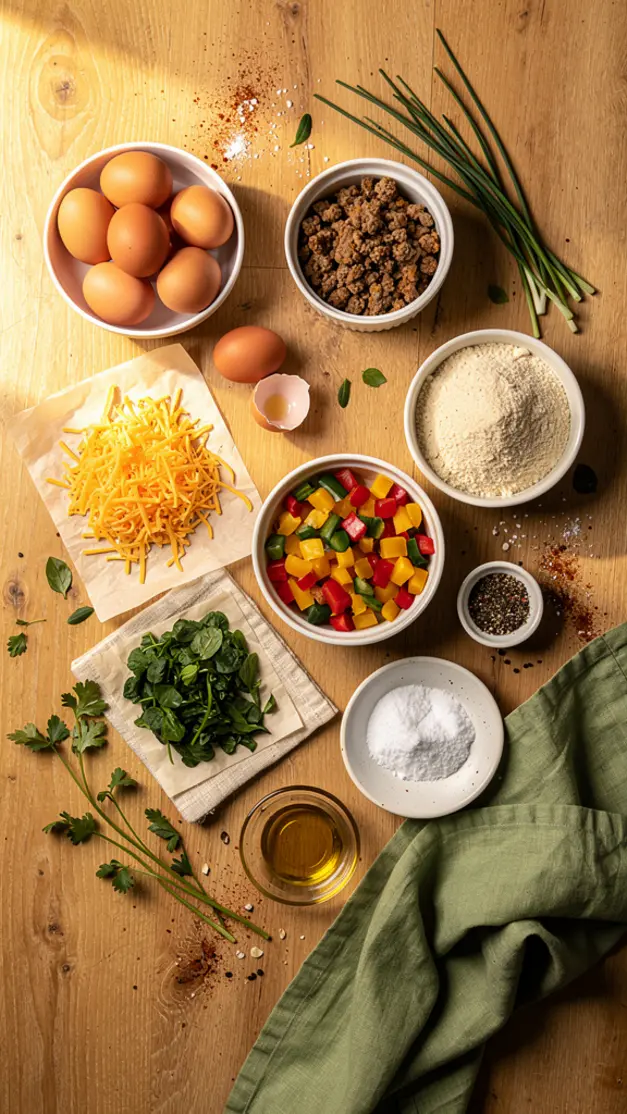 Ingredients for Keto Sausage Egg Muffins Recipe