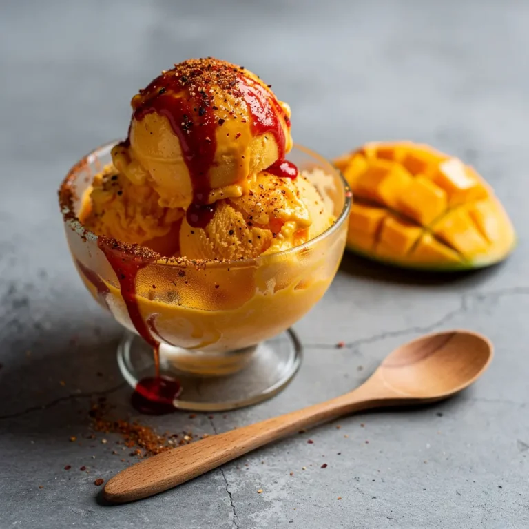 Mango Chamoy Tajín Sorbet Ice Cream (No-Churn) Recipe, easy Mango Chamoy Tajín Sorbet Ice Cream, homemade Mango Chamoy Tajín Ice Cream, best no-churn Mango Chamoy Tajín Ice Cream recipe, how to make Mango Chamoy Tajín Sorbet Ice Cream