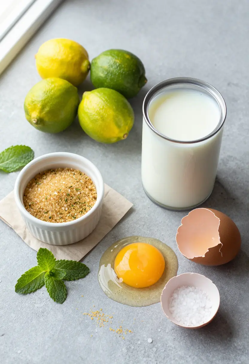 Ingredients for No-Churn Key Lime Pie Ice Cream Recipe