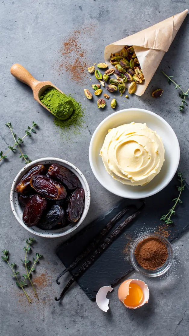 Ingredients for Pistachio Cream Tiramisu (No-Bake, No Eggs) Recipe
