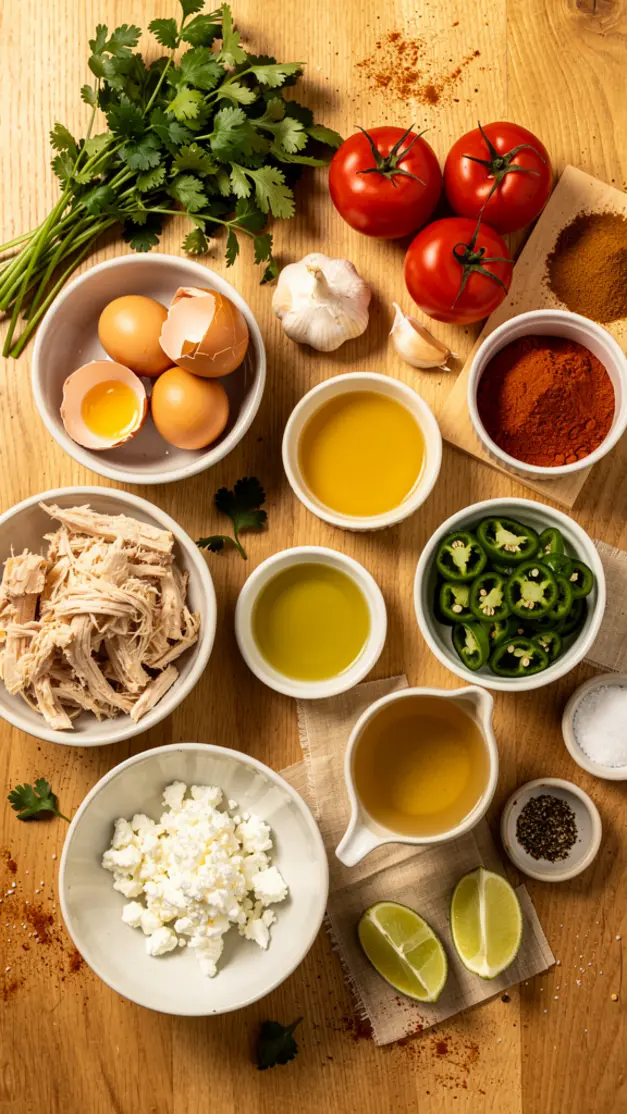 Ingredients for Pollo Loco -Mexican Chicken and Rice with Queso Recipe