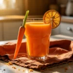 carrot orange juice, healthy glow juice, immune-boosting juice recipe, fresh ginger carrot juice, quick vitamin C juice